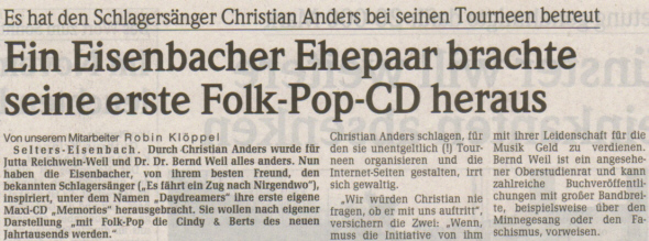 Neue CD der "Daydreamers"