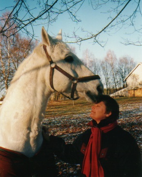 Jutta und der Hengst Grandioso