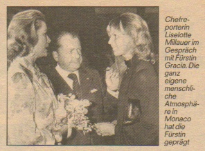 Liselotte Millauer und Frstin Gracia Patricia von Monaco